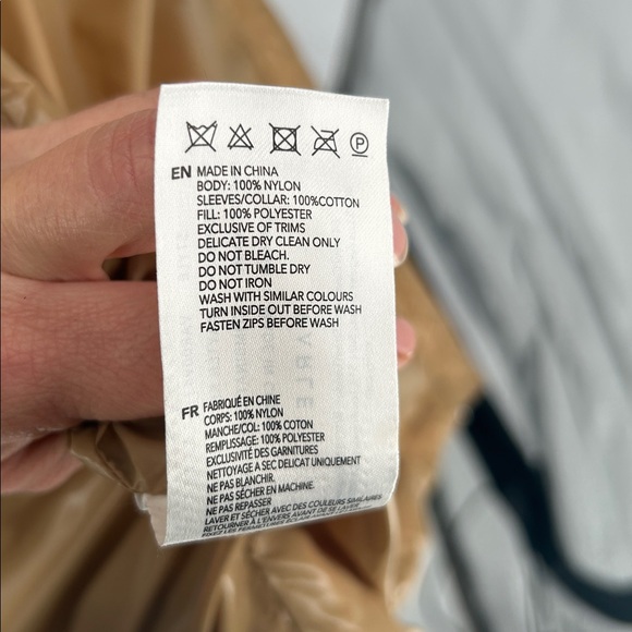 Varley  Mayten Knit Brown Puffer Jacket with Ribbed Sleeves Size Small, - Picture 12 of 15